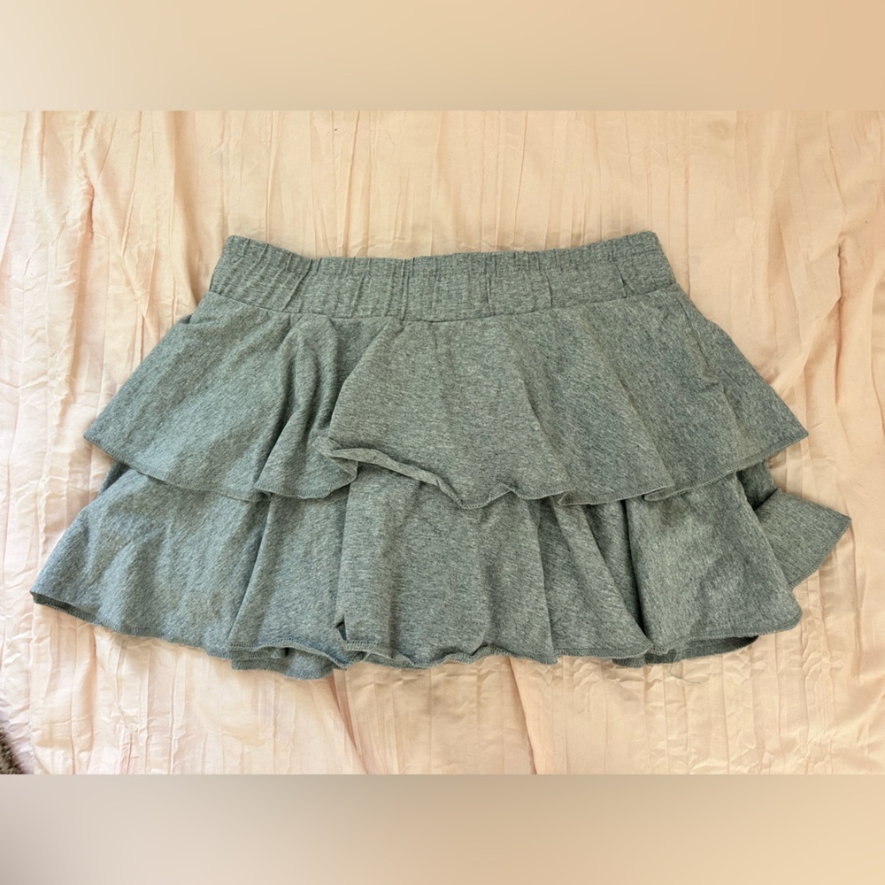 Gray Ruffled Skirt - Picture 4 of 4